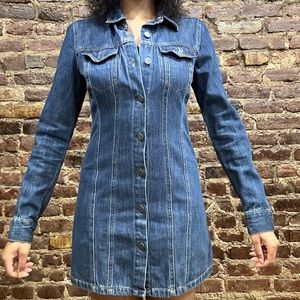 Blue Denim Dress w/ Collar